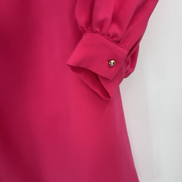 Pomander Place by Tuckernuck Cerise Pink Samantha Mini Dress sz M Long Sleeve - Picture 4 of 8